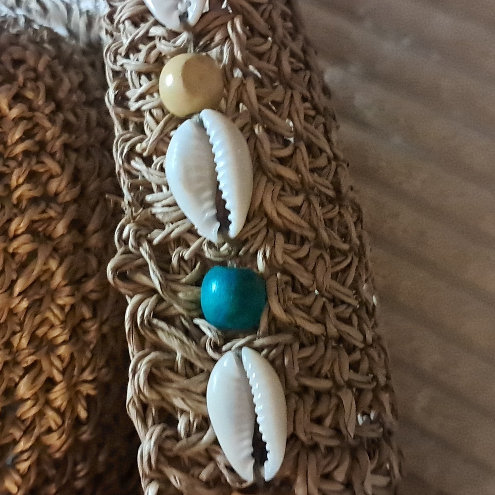 Capelli of New York Women Embellished Floppy Straw Woven Sun Raffia Hat Packable - Picture 7 of 7